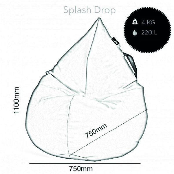 Säkkituoli Qubo™ Splash Drop Blackberry POP FIT