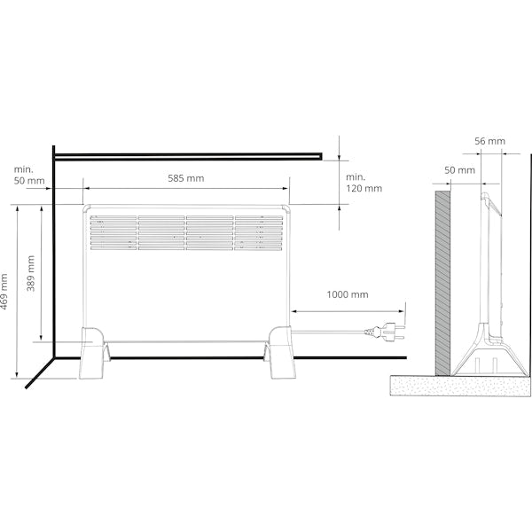 LÄMMITIN ENSTO BETA BETA5-MP 500W P 590x390mm