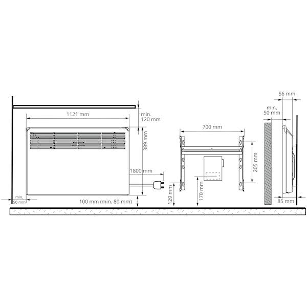 LÄMMITIN BETA BETA BT 1500W IP21 P 1120x390mm