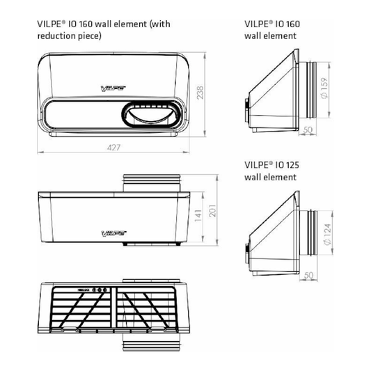 SEINÄELEMENTTI VILPE IO 160 HARMAA