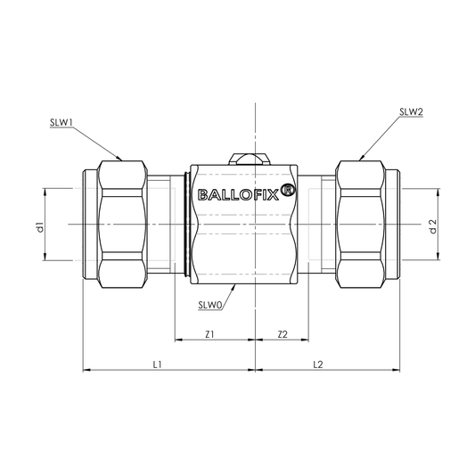 KUULASULKUVENTTIILI BALLOFIX 10x14 KROMI