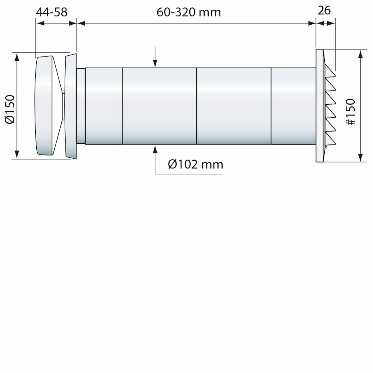 KORVAUSILMAVENTTIILI FRESH F100 THERMO
