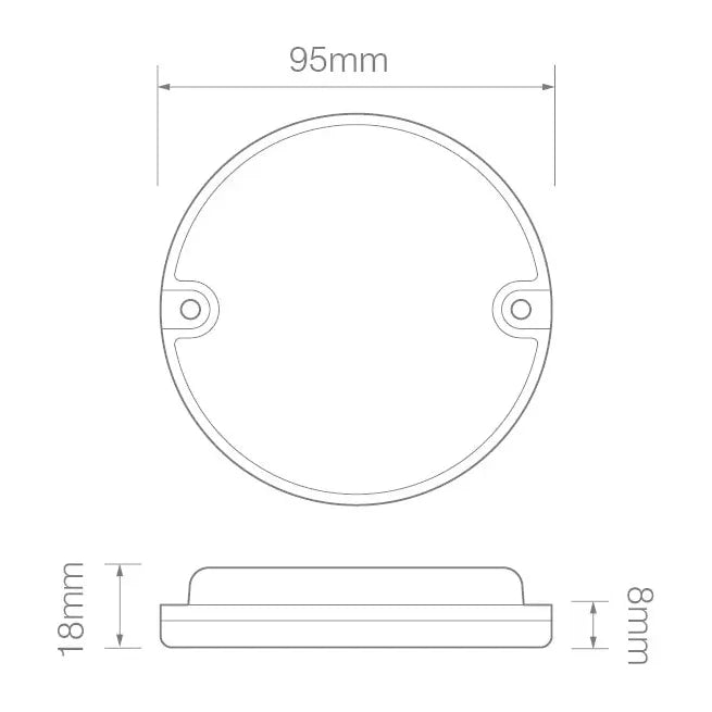Takasumuvalo Led 12-24v Vilkku Ø95x18mm