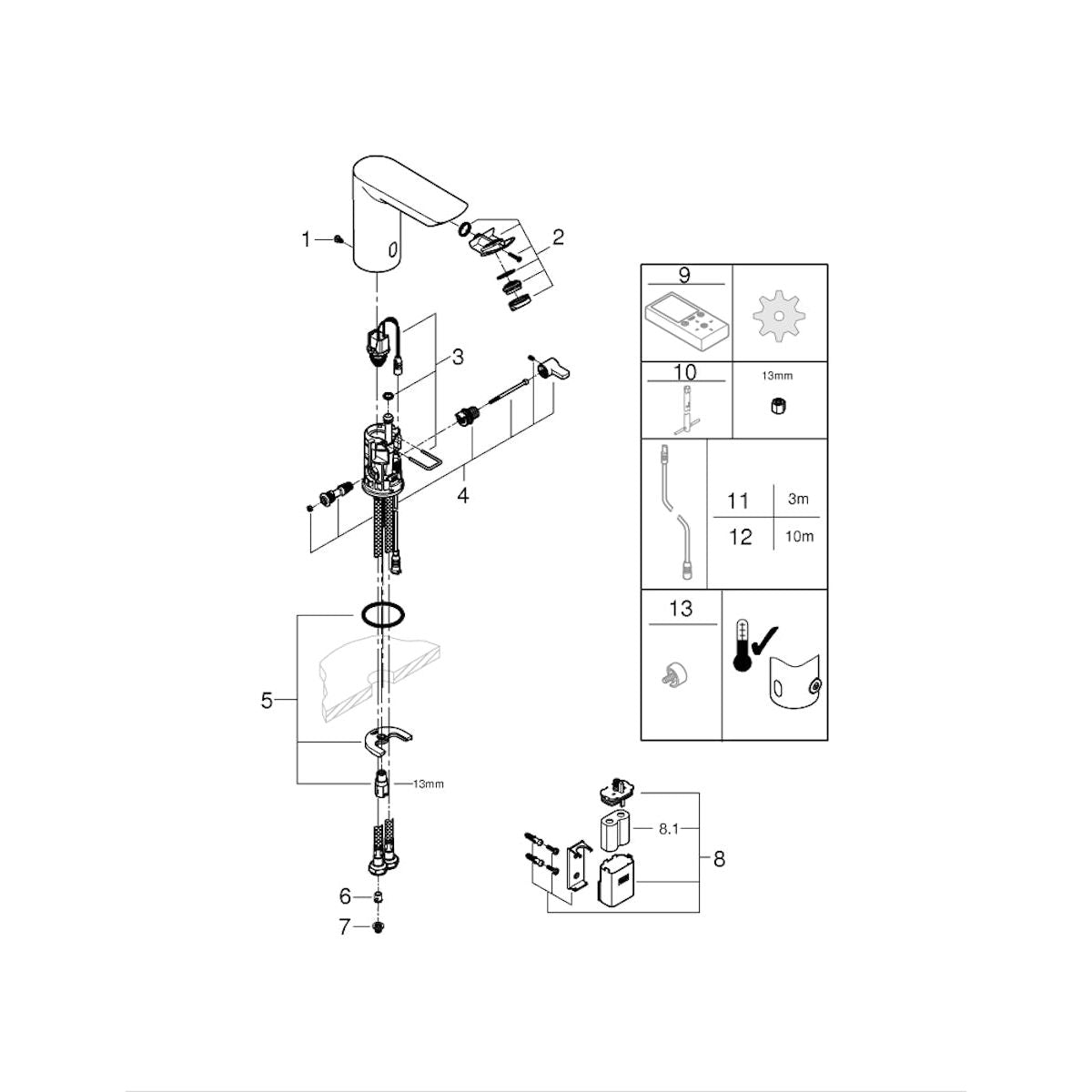 PESUALLASHANA GROHE 36465000 BAU COSMO E