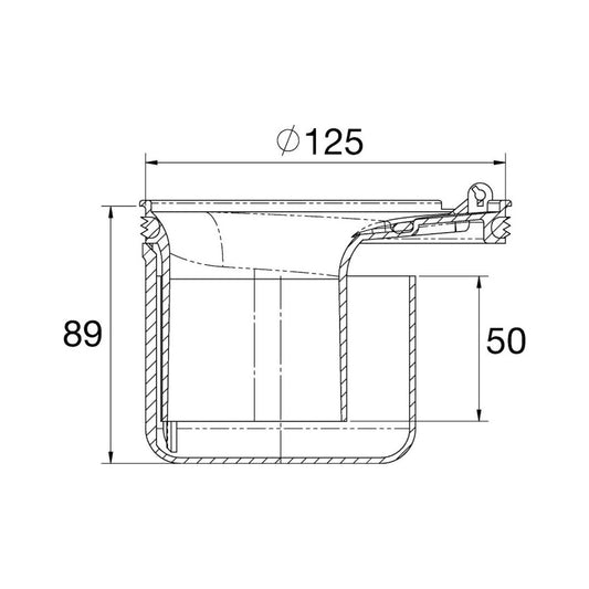 VESILUKKO PURUS RAN 150mm KANNELL. KAIVOILL PP