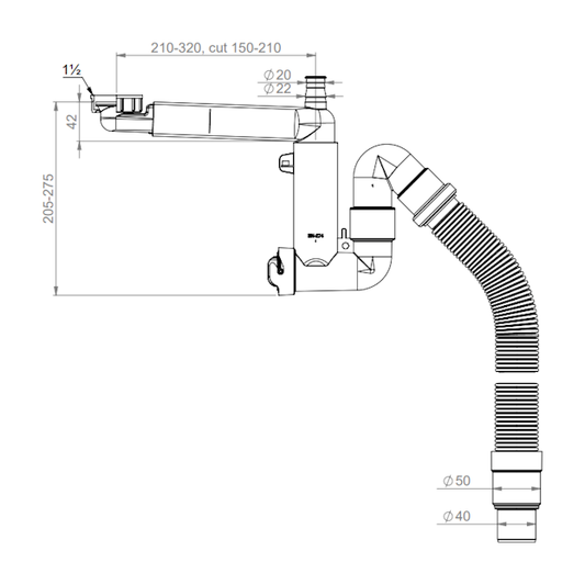 KEITTIÖVESILUKKO PREVEX SMARTLOC 1-ALTAINEN 1 1/2 SK