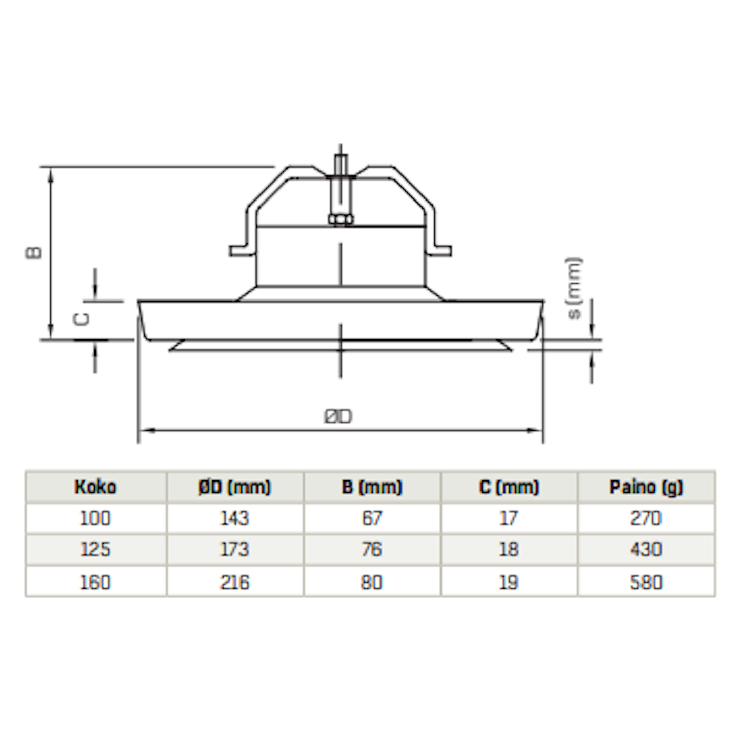 SAUNA TULOILMAVENTTIILI KTSS-125-S BEIGE