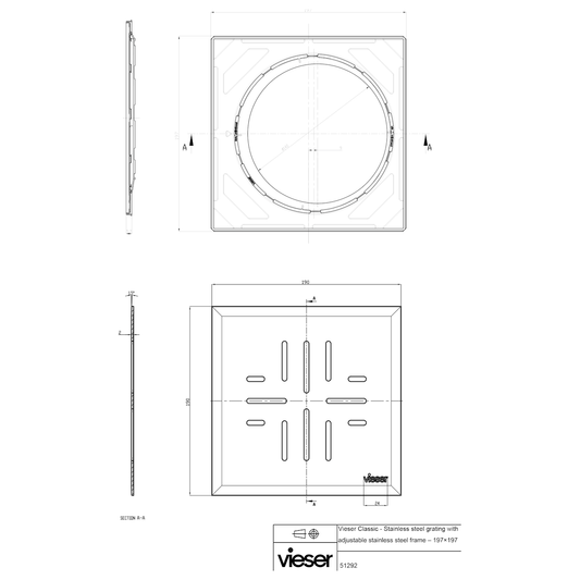 NELIÖKANSI VIESER 197x197 CLASSIC RST KEHYKSELLÄ