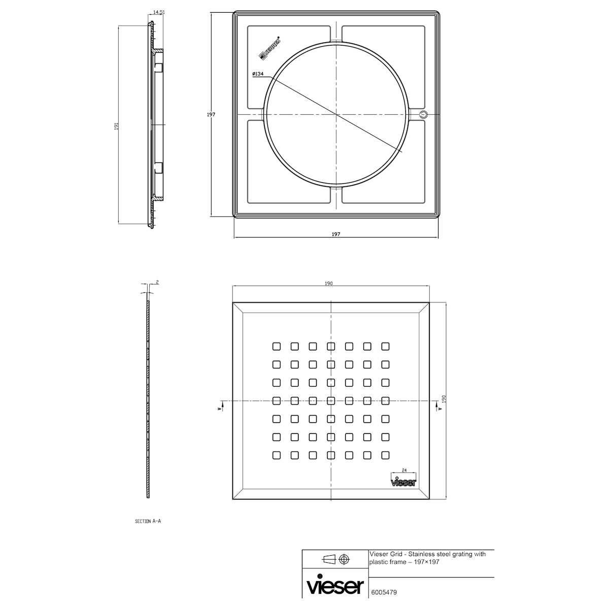 NELIÖKANSI VIESER 197x197 GRID MUOVIKEHYS