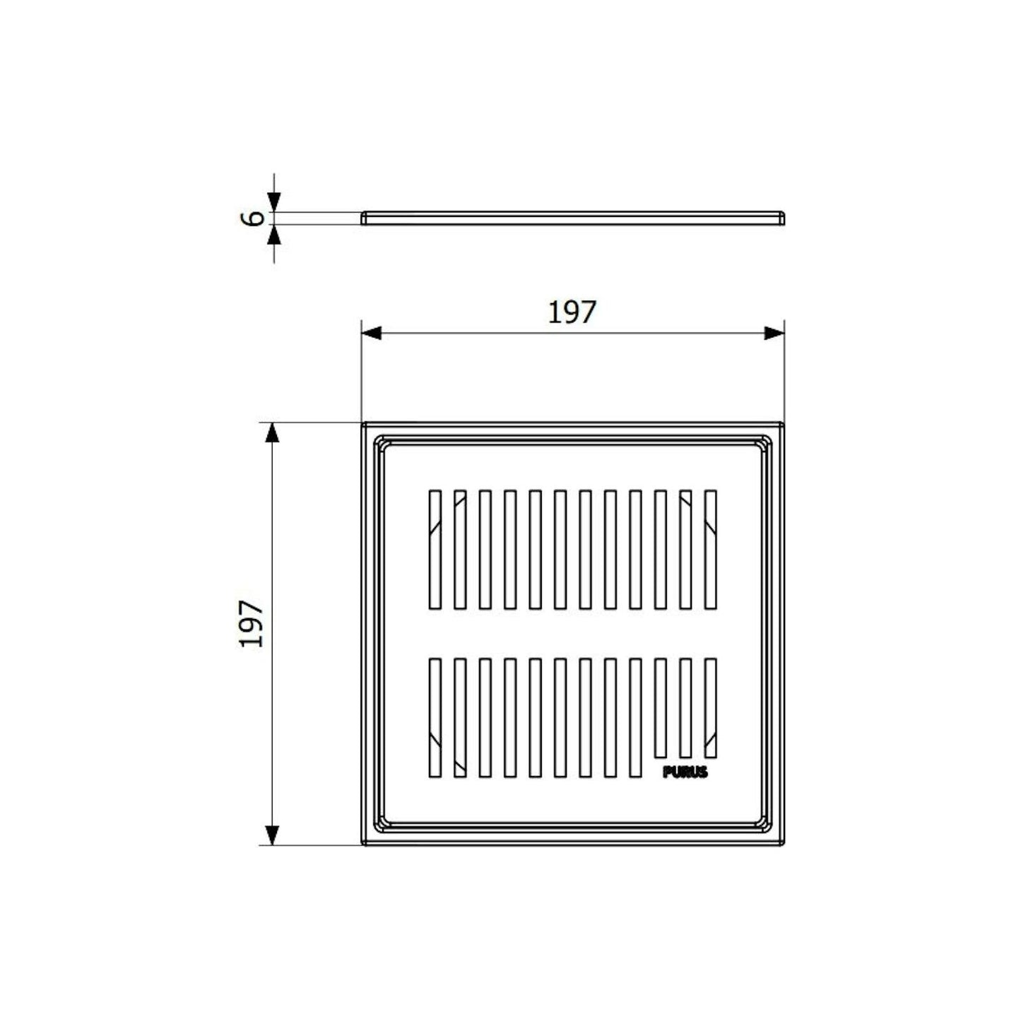 NELIÖKANSI PURUS DESIGN 200x200 NELIÖ RIB RST