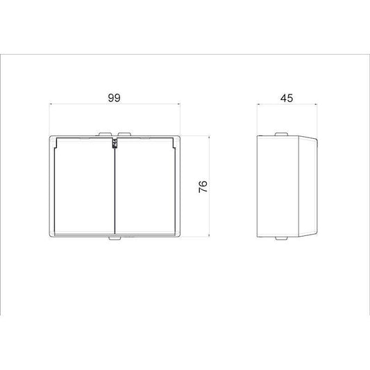 PISTORASIA ENSTO INTRO 2S/16A/IP54 PPJ VALKOINEN