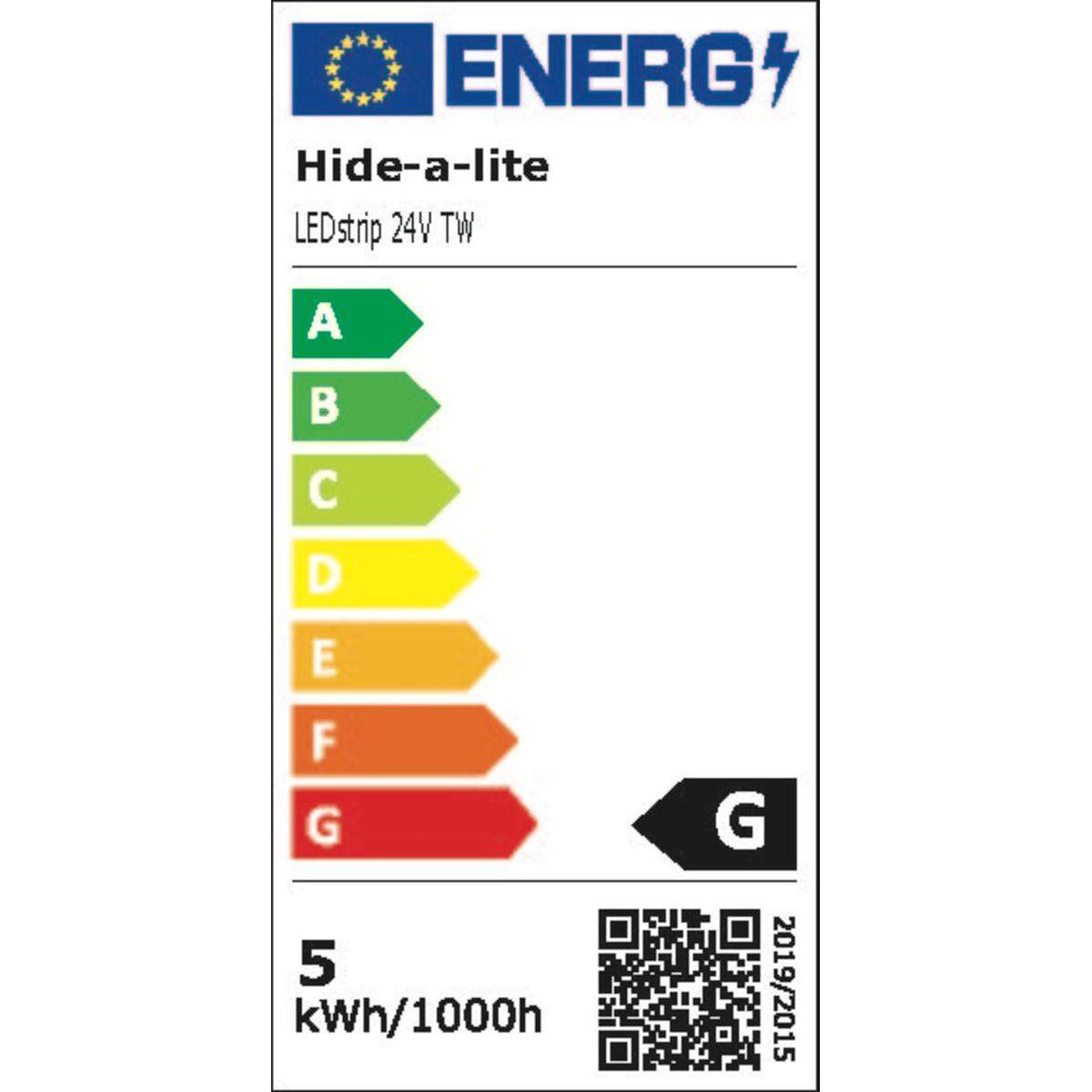 VALOPROFIILI/-NAUHA 24V TW IP20 1700LM 18,9W/M TW 5m