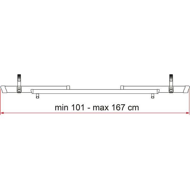 Fiamma pyörätelineen lisäkisko Kit Rail Premium 48