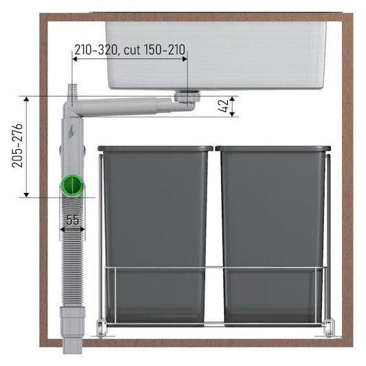 KEITTIÖVESILUKKO PREVEX SMARTLOC 2-ALT. KORIPOHJAVENTTIILI