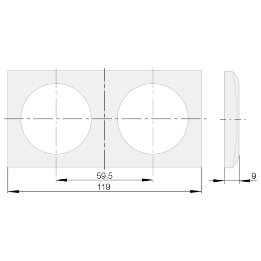 Berker kehys 2-osainen kromi kiiltävä