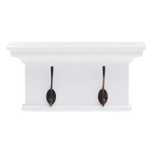 2 koukun naulakko valkoinen (Halifax) - Kotikauppa