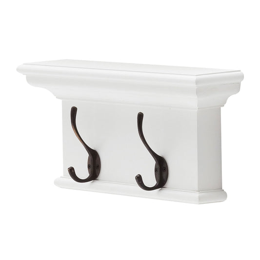 2 koukun naulakko valkoinen (Halifax) - Kotikauppa