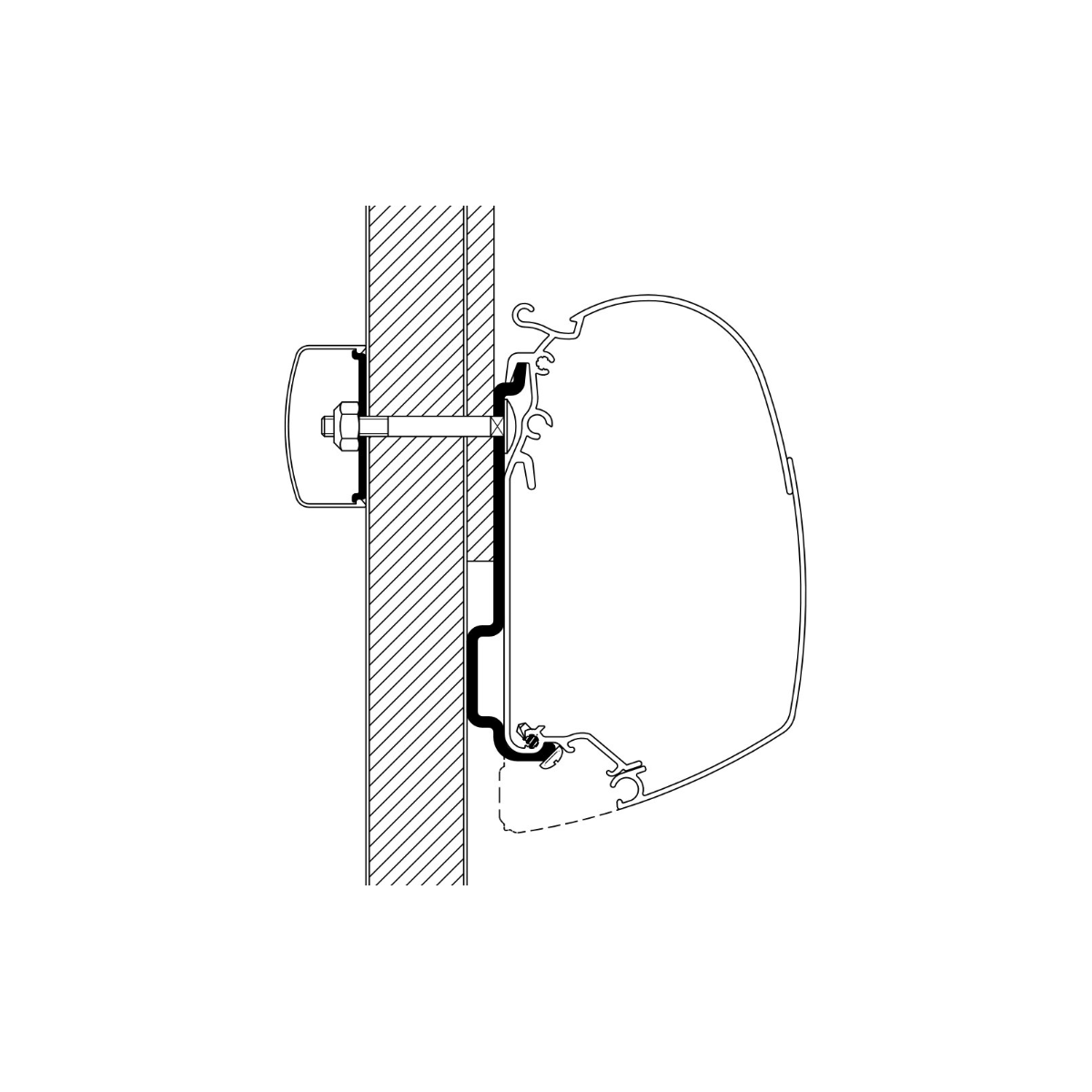 Thule kiinnityssarjan korokesarja Dethleffs Globebus 3,00 m | 308002 | 5415182004633 | Kotikauppa | Thule