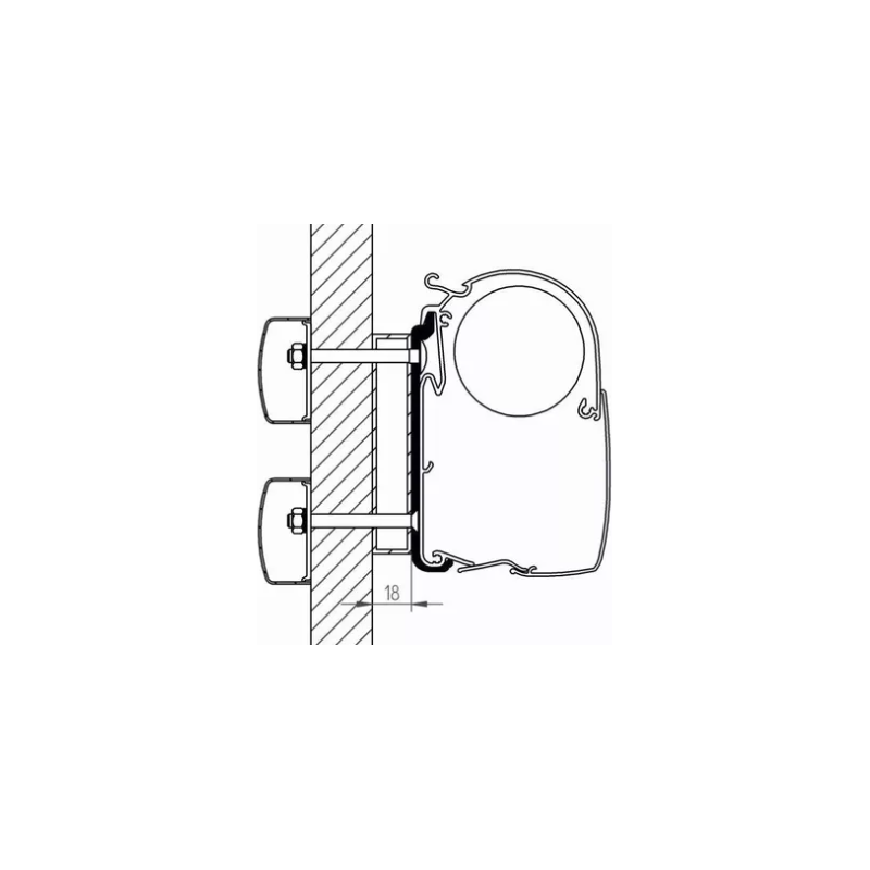 Thule kiinnityssarjan korokesarja Dethleffs Globebus 8000 4,00-6,00 m | 308004 | 5415182004657 | Kotikauppa | Thule