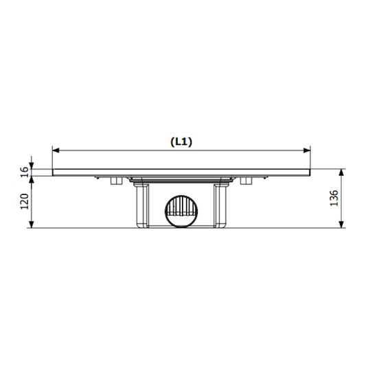 LATTIAKAIVO PURUS LINE 800mm 75 VAAKA TILE INSERT