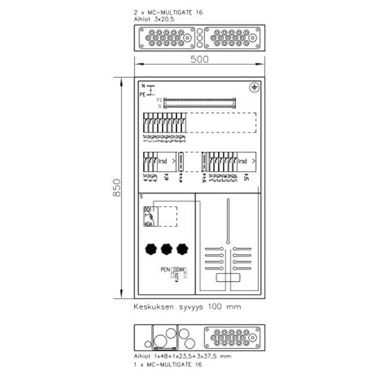 MITTAUSKESKUS UPPO/PI FE BOXER BOXER3418K V 35A IP30 FE