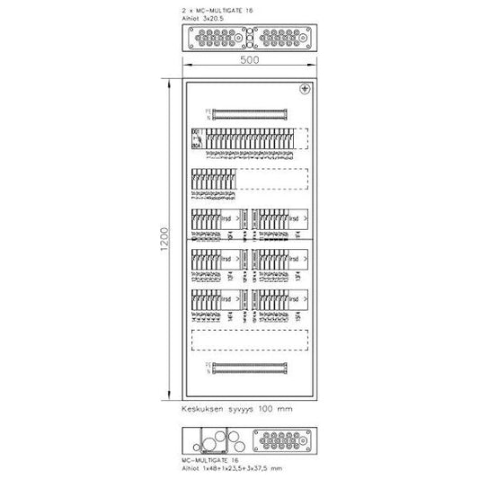RYHMÄKESKUS UPPO/PI FE BULLDOG 3863 V 50A IP30 FE