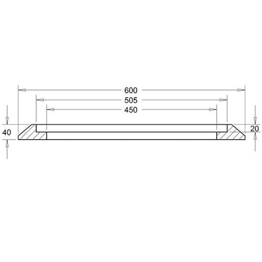 KEHYS KIINTEÄ 500X500-SQ/40-KE D400 3363368
