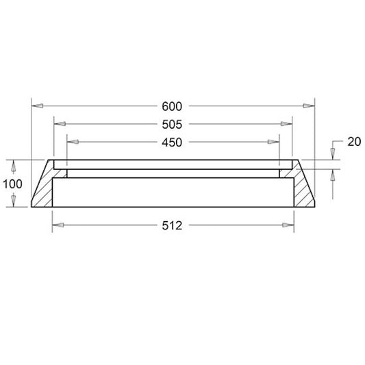 KEHYS KIINTEÄ 500X500-SQ/101-KE D400