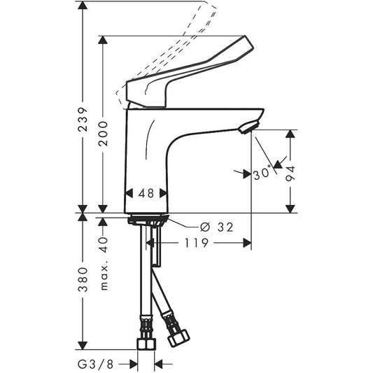 PESUALLASHANA HANSGROHE 31917000 FOCUS CARE COOLSTART