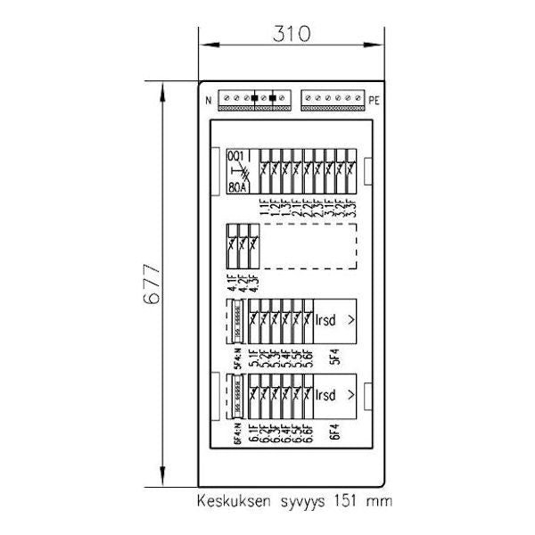 RYHMÄKESKUS BASSET 3824 V 50A IP44 PS