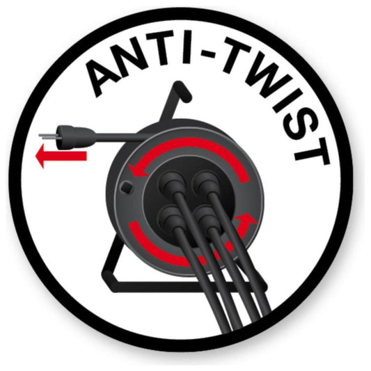 Kaapelikela, suojakansilla, itseseisova, maadoitettu, anti-twist, Gelia 25m 2.5mm²