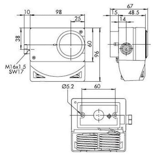 TERMOSTAATTI HUONE TRAFAG A40 +10+40C VAIHTOKOSK. IP54