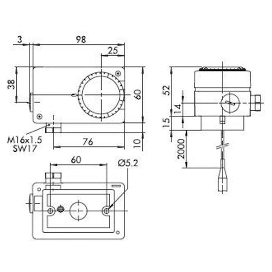 TERMOSTAATTI KAPILLAARI TRAFAG M95 +5+95C VA.KOS.IP54 U.AS