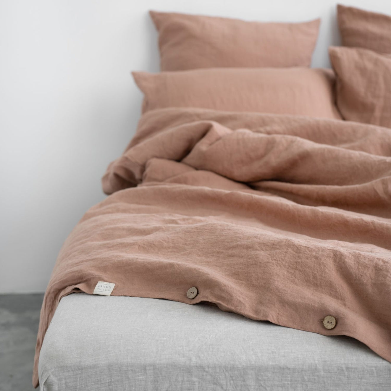 Pellava pussilakanasetti - Cafe Creme (Parivuode) - Linen Tales