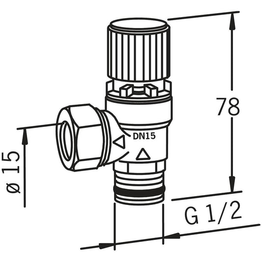 VAROVENTTIILI ORAS 430151 1/2x1,5bar EM