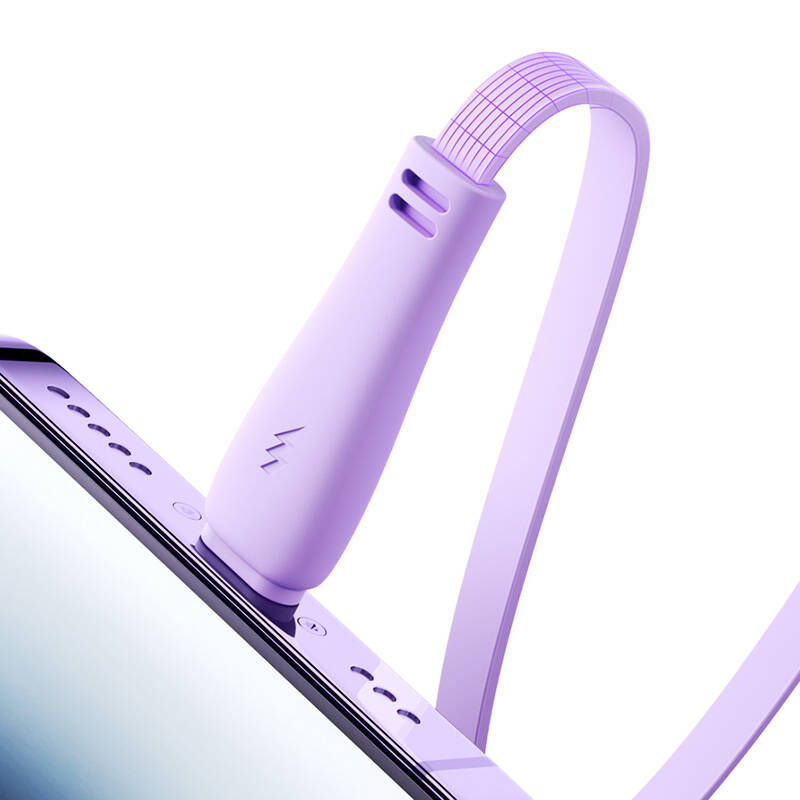 3in1 Joyroom Colorful USB to USB-C/Lightning/Micro USB Kaapeli 3.5A, 1m (purple) - Kotikauppa
