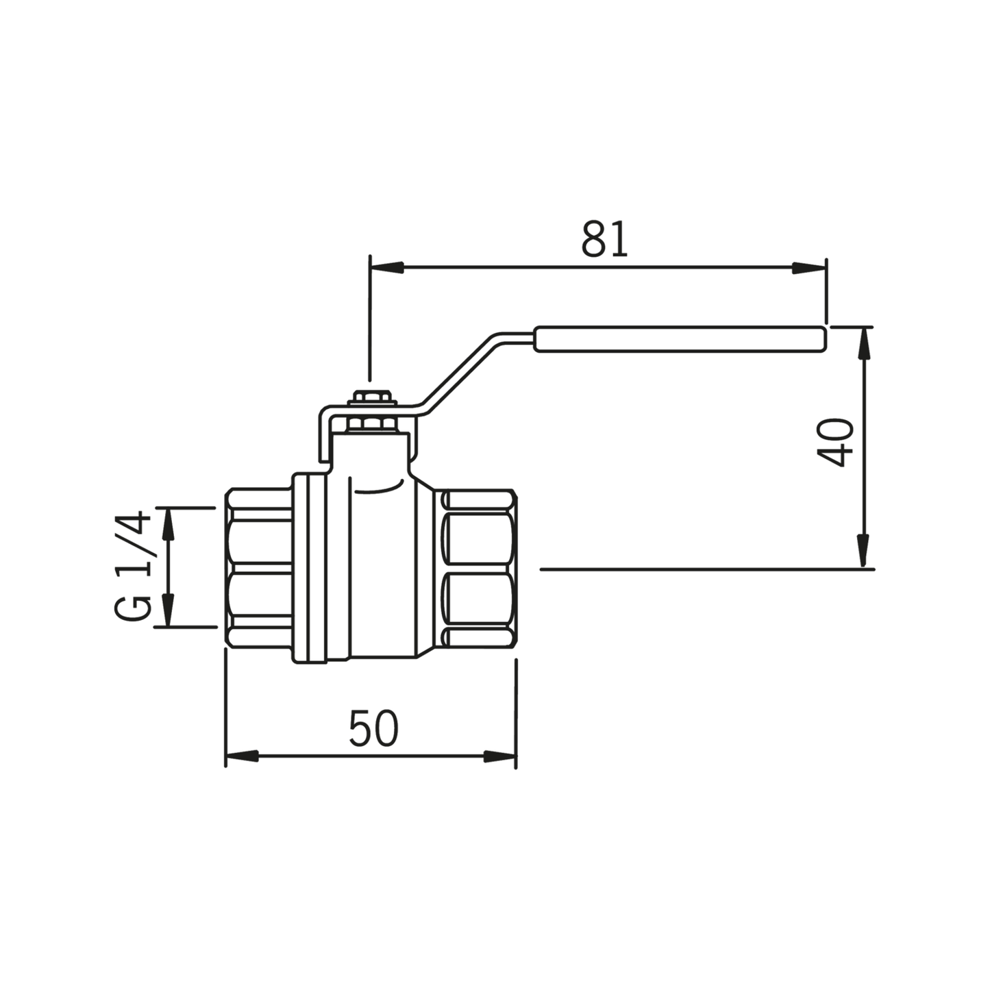 PALLOVENTTIILI ORAS EM 400008 1/4 SK PN25