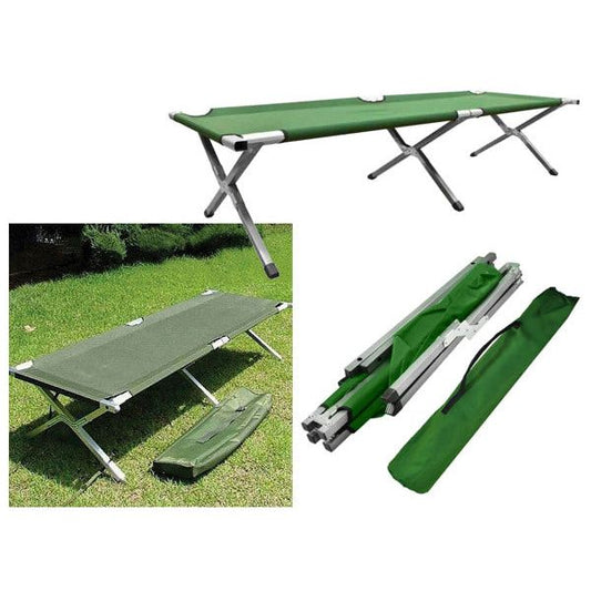 Taitettava retkisängy (vihreä) kantavuus 110kg