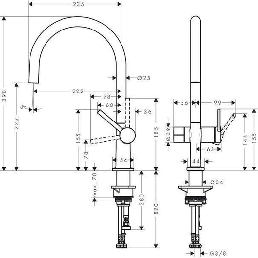 KEITTIÖHANA HANSGROHE 72805000 TALISM54 220 PKV