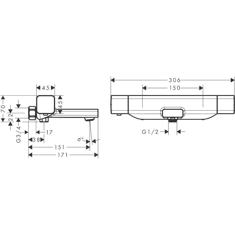 AMME- JA SUIHKUHANA HANSGROHE 15367000 ECOSTAT E TERM. JP