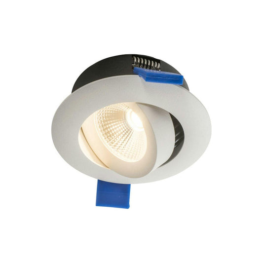 LED-alasvalo Airam Compact, Ø90x40mm, IP44, 7W/830, himmennettävä, suunnattava, valkoinen