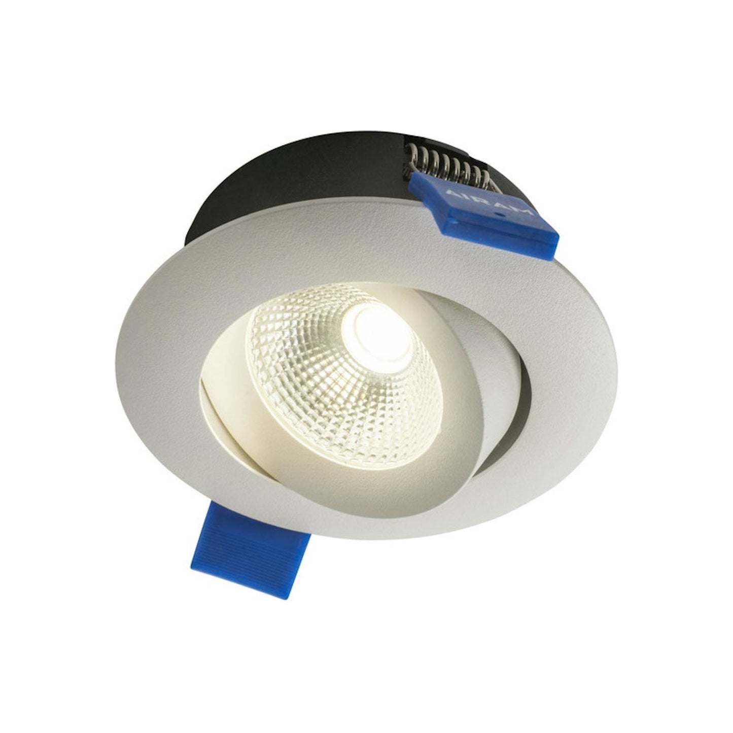 LED-alasvalo Airam Compact, Ø90x40mm, IP44, 7W/840, himmennettävä, suunnattava, valkoinen