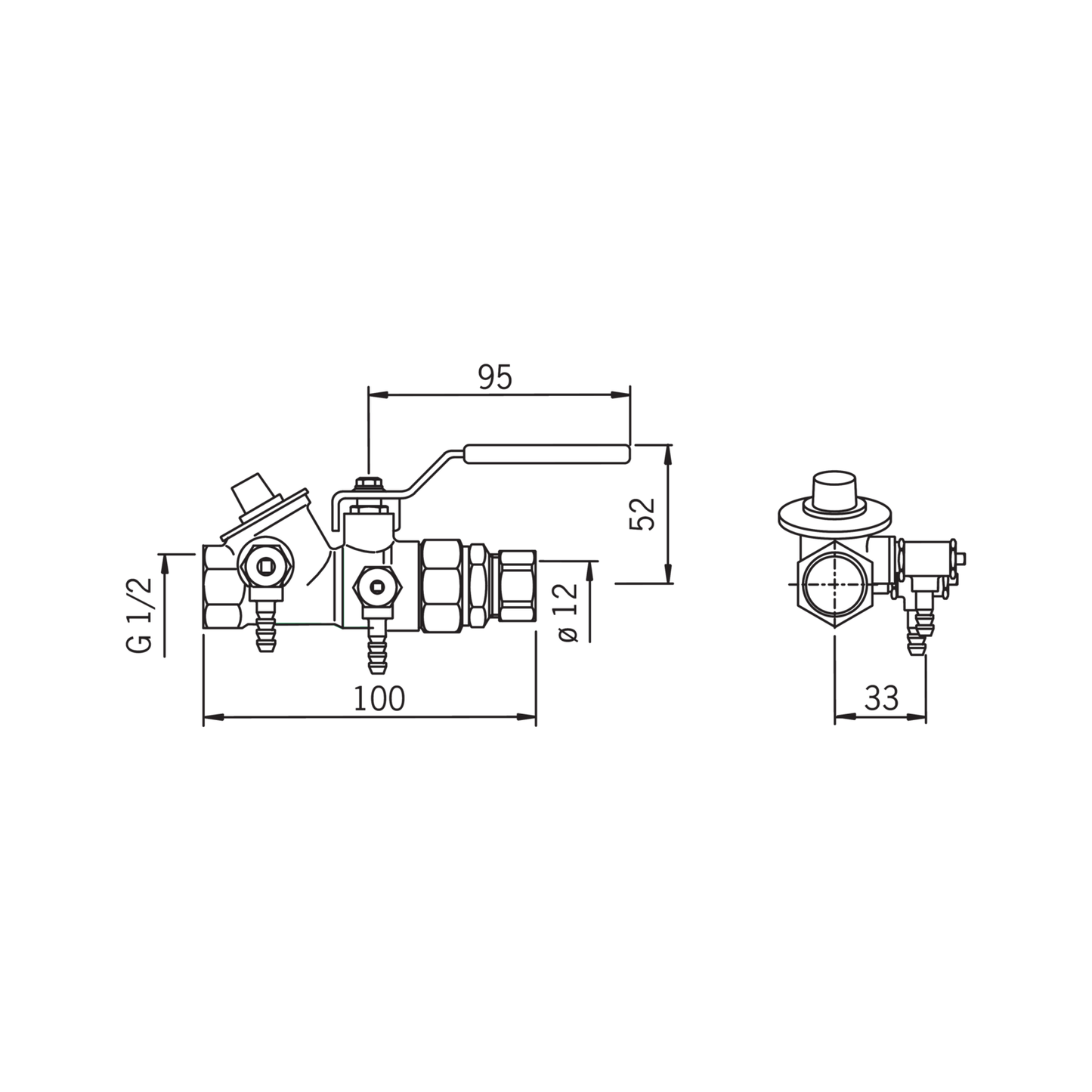 PUMPUN SÄÄTÖVENTTIILI ORAS 411012 1/2x12mm