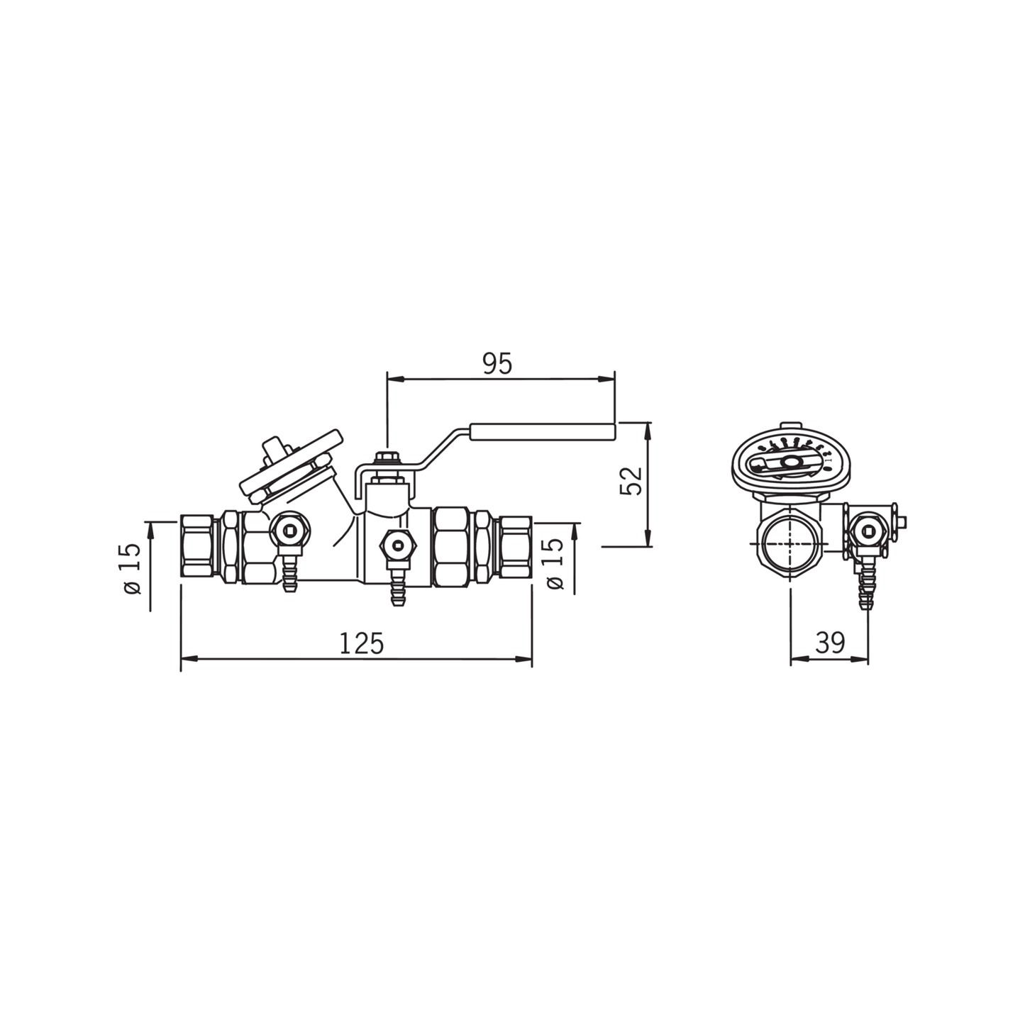LINJASÄÄTÖVENTTIILI ORAS 412015 15mm LVK