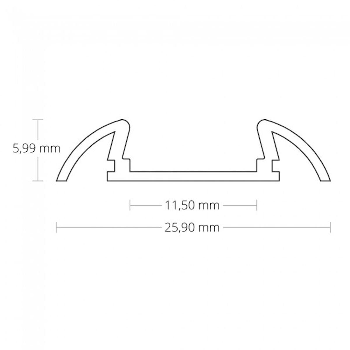 LED-PROFIILI GALAXY PO17 LED PROF. EL. 200cm