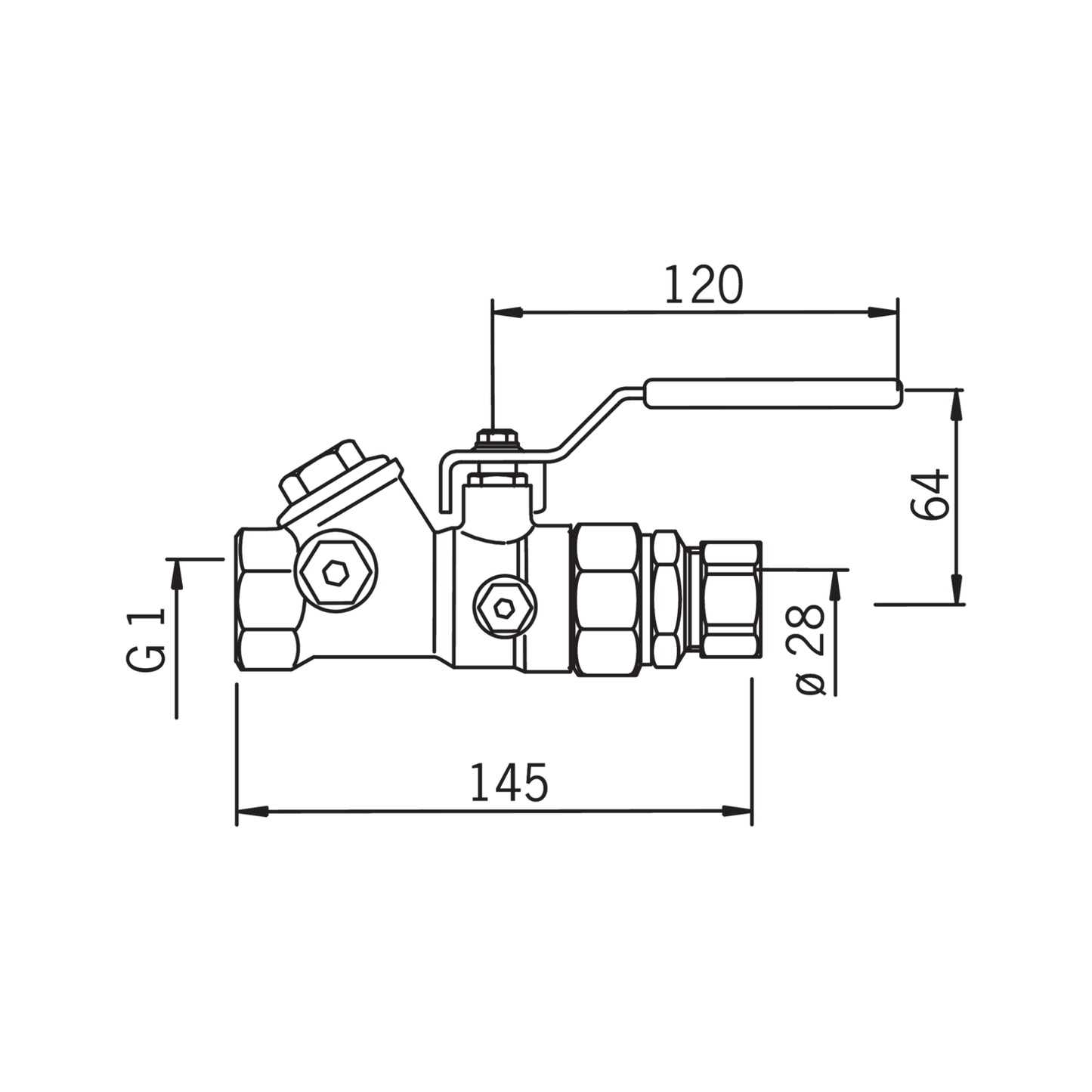 PUMPPUVENTTIILI ORAS 413028 1x28mm
