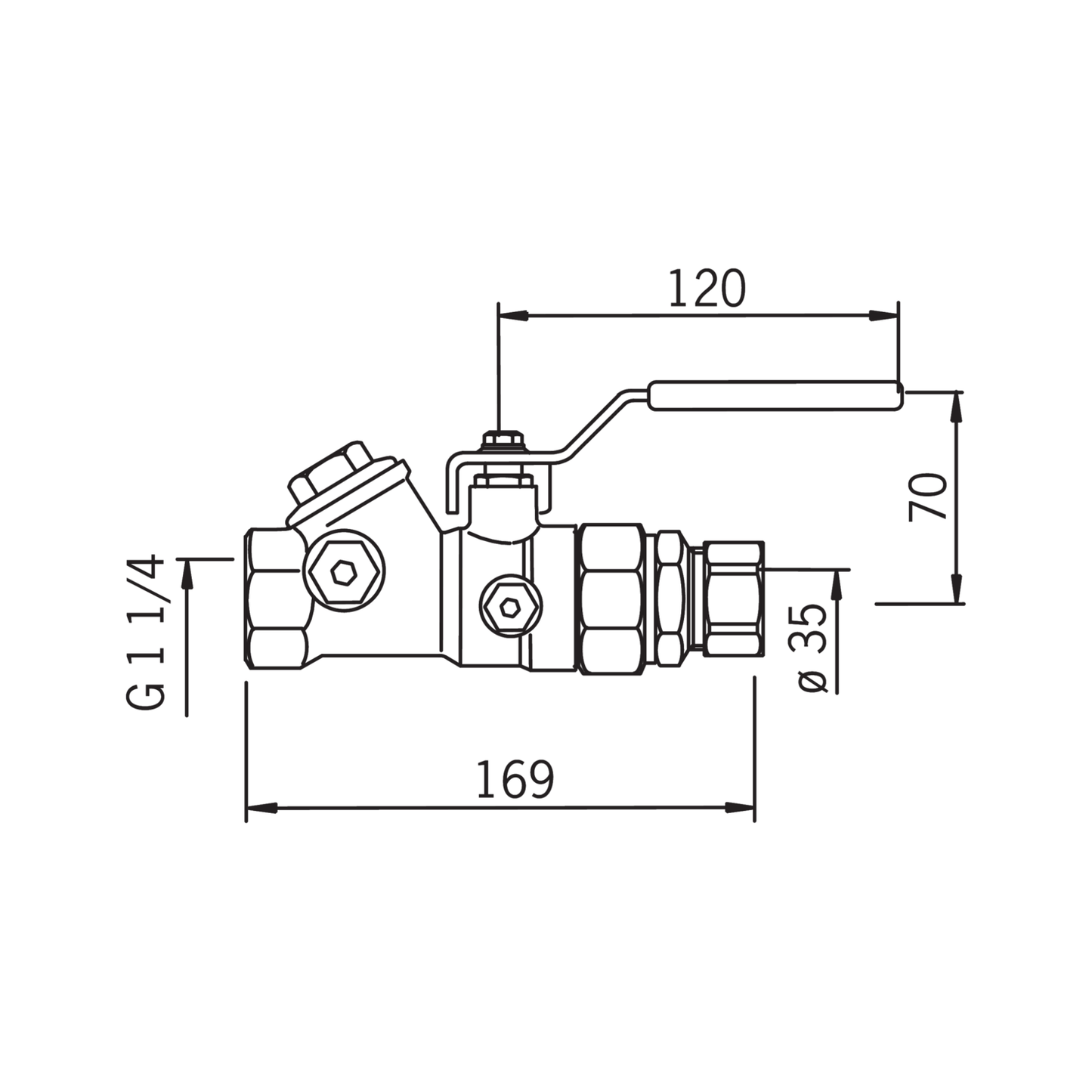 PUMPPUVENTTIILI ORAS 413035 1 1/4x35mm