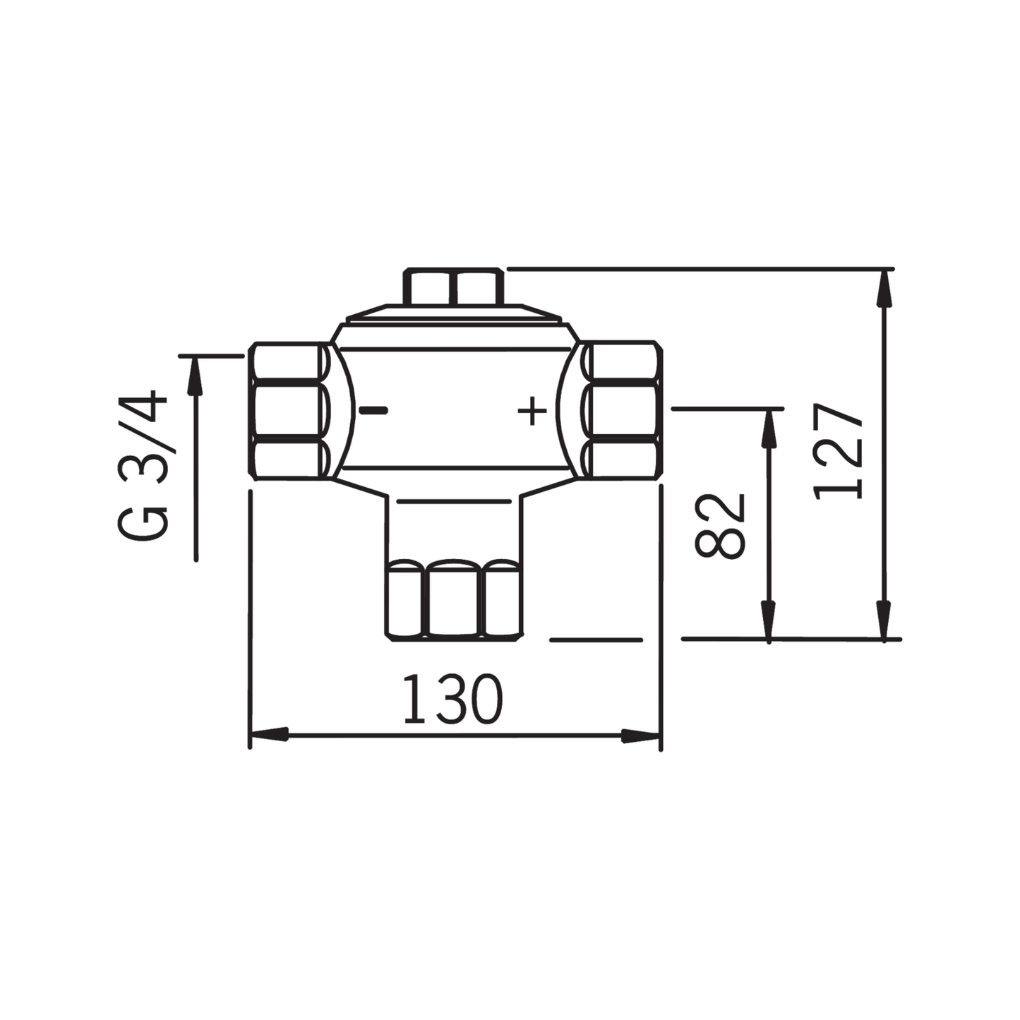 SEKOITUSVENTTIILI ORAS 421020 3/4 +57C