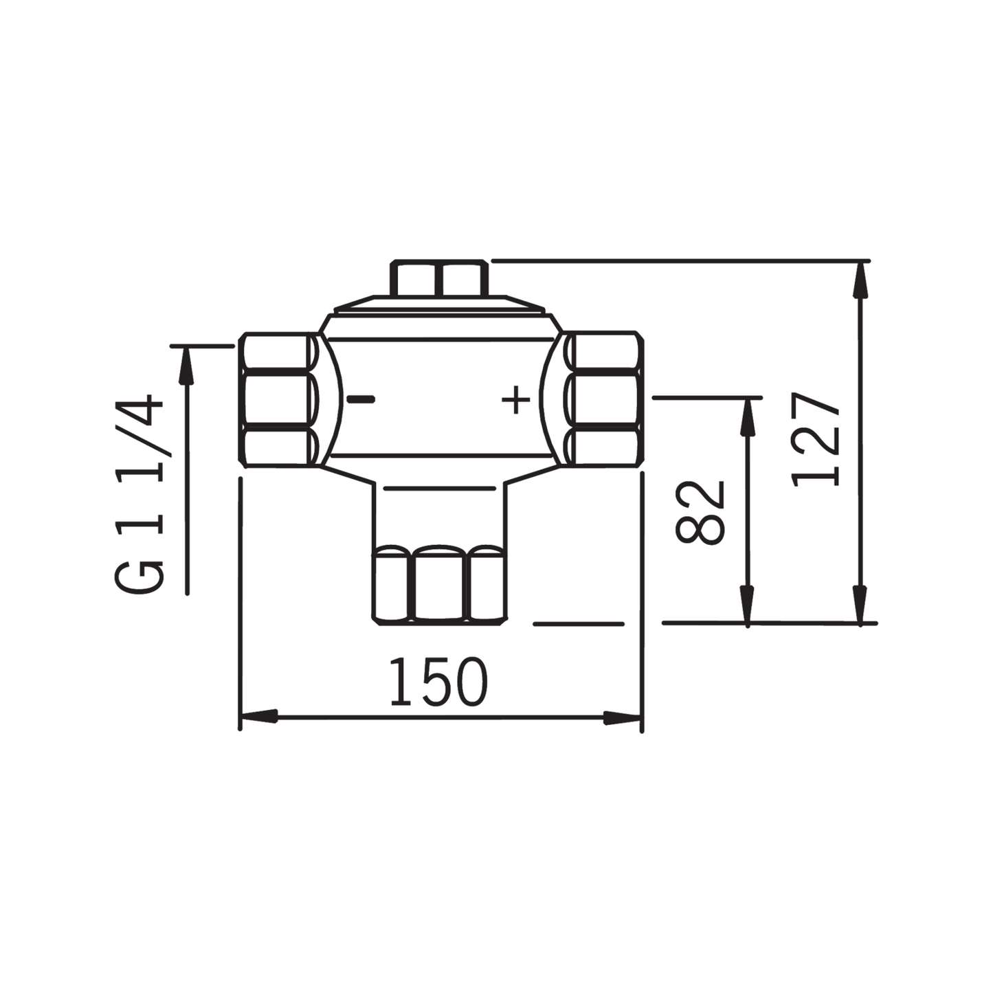 SEKOITUSVENTTIILI ORAS 421032 1 1/4 +57C