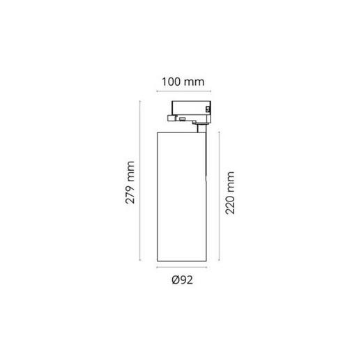 KOHDEVALAISIN TUBE ECO 3000K MUSTA